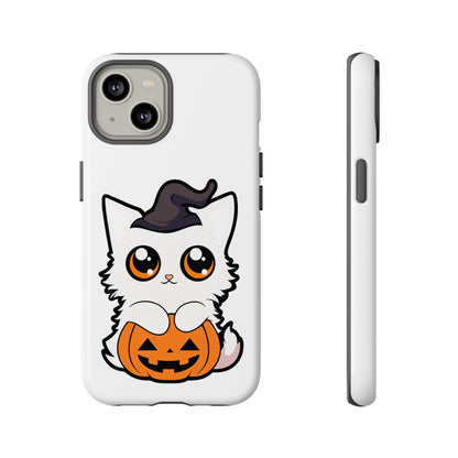 Halloween Cute Cat Pumpkin Tough Cell Phone Case