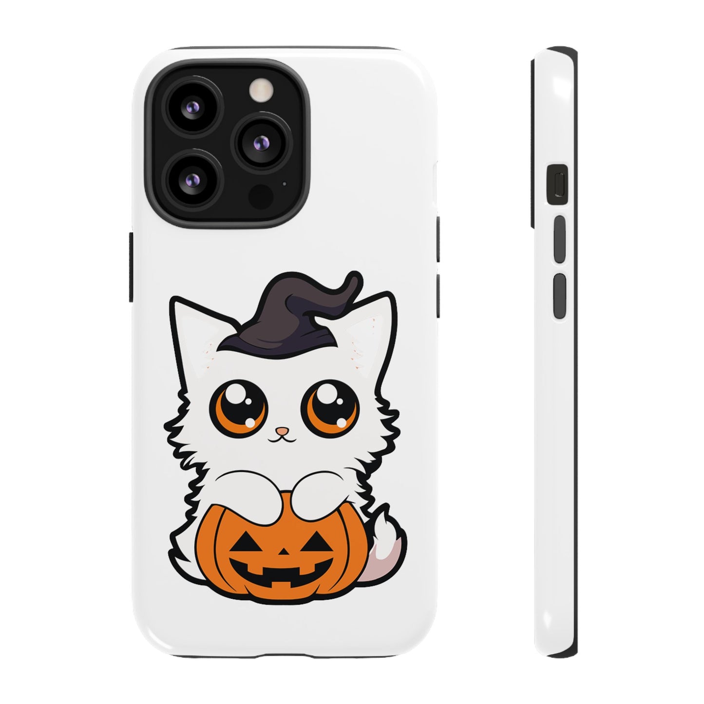 Halloween Cute Cat Pumpkin Tough Cell Phone Case