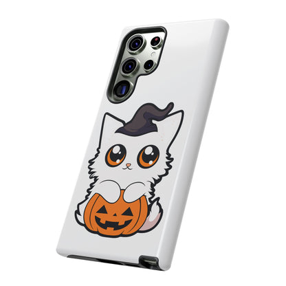 Halloween Cute Cat Pumpkin Tough Cell Phone Case