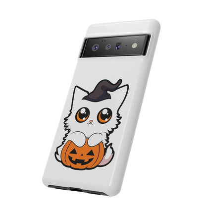 Halloween Cute Cat Pumpkin Tough Cell Phone Case