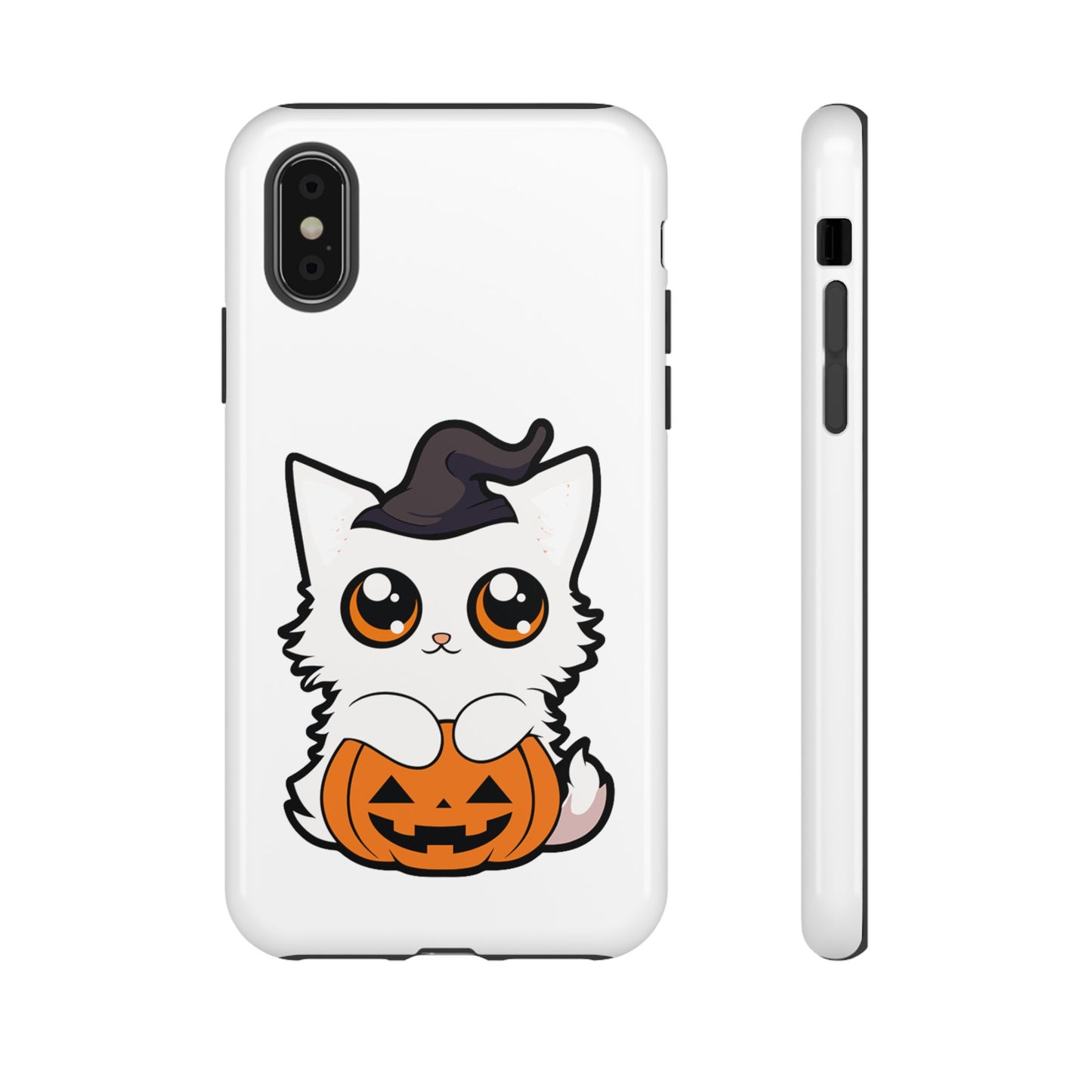 Halloween Cute Cat Pumpkin Tough Cell Phone Case