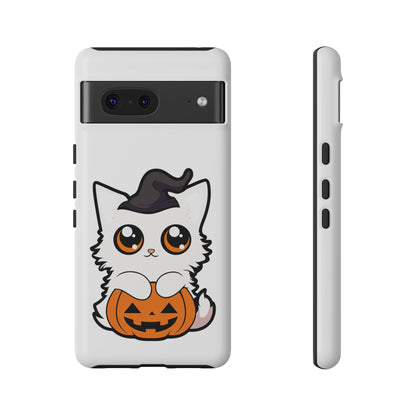 Halloween Cute Cat Pumpkin Tough Cell Phone Case