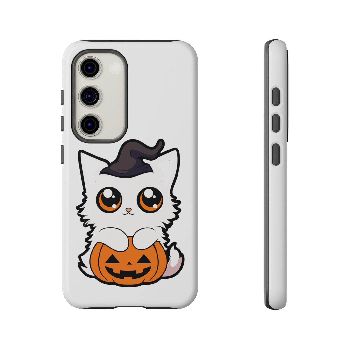 Halloween Cute Cat Pumpkin Tough Cell Phone Case