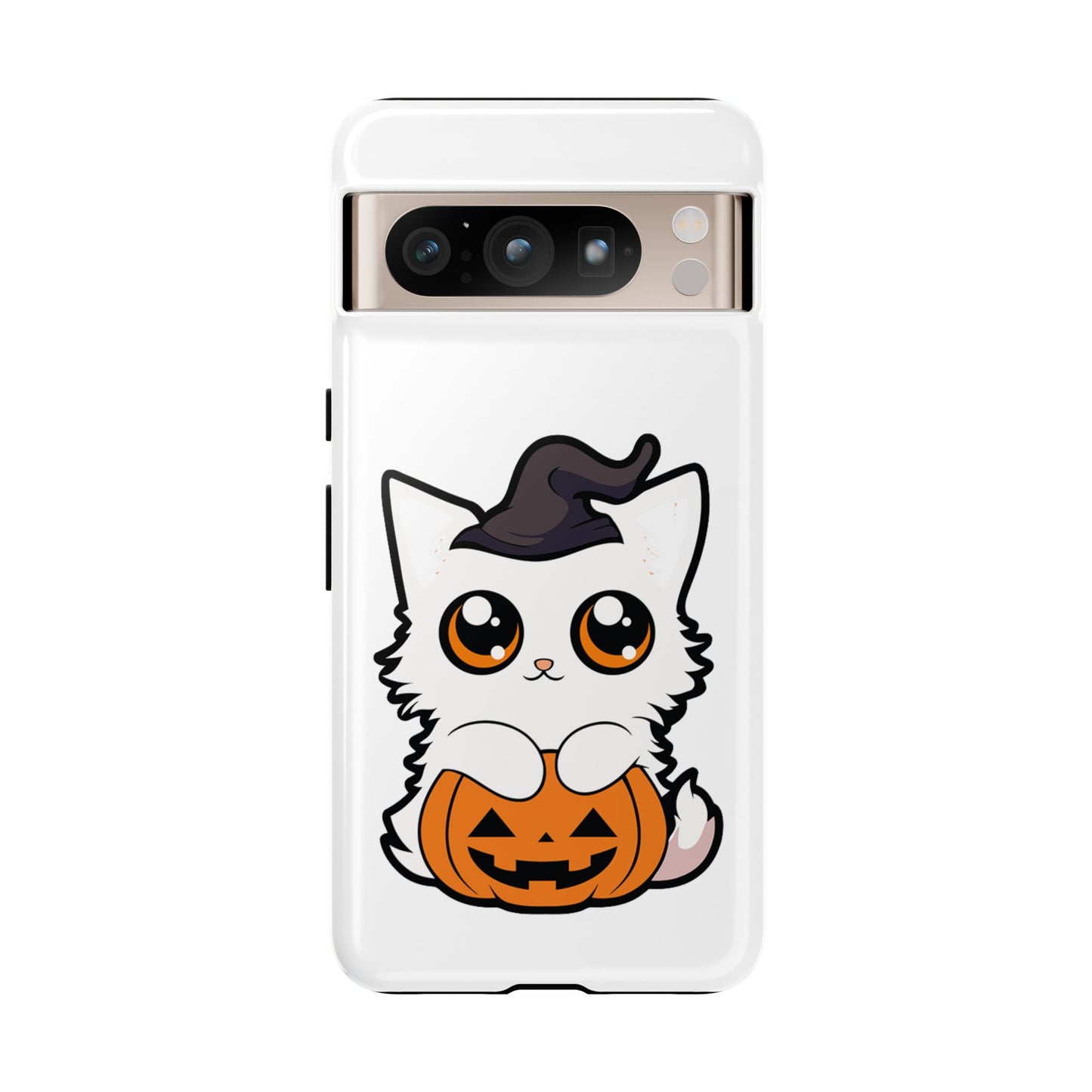 Halloween Cute Cat Pumpkin Tough Cell Phone Case