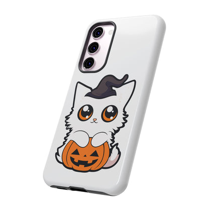 Halloween Cute Cat Pumpkin Tough Cell Phone Case