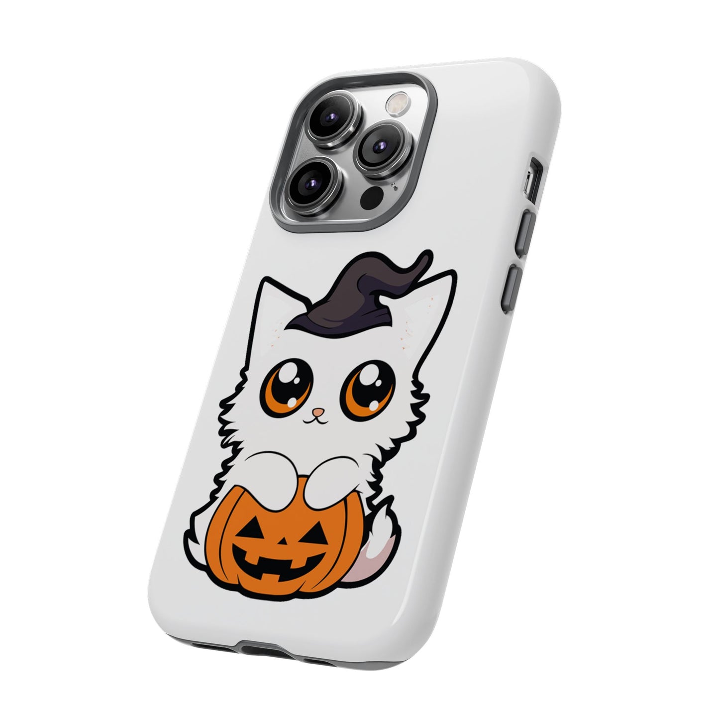 Halloween Cute Cat Pumpkin Tough Cell Phone Case