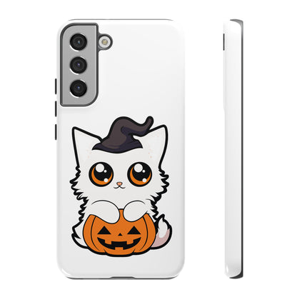 Halloween Cute Cat Pumpkin Tough Cell Phone Case