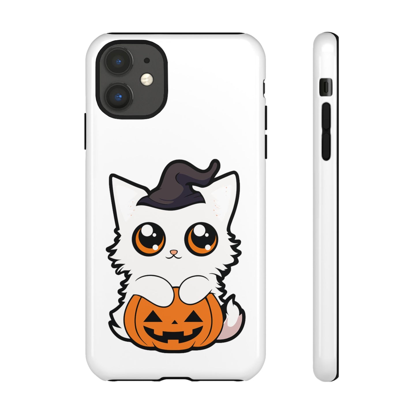 Halloween Cute Cat Pumpkin Tough Cell Phone Case