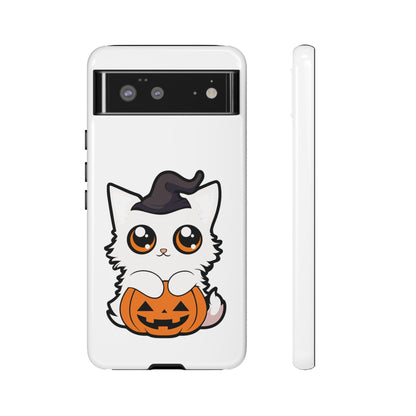 Halloween Cute Cat Pumpkin Tough Cell Phone Case