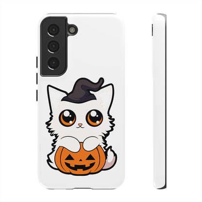 Halloween Cute Cat Pumpkin Tough Cell Phone Case