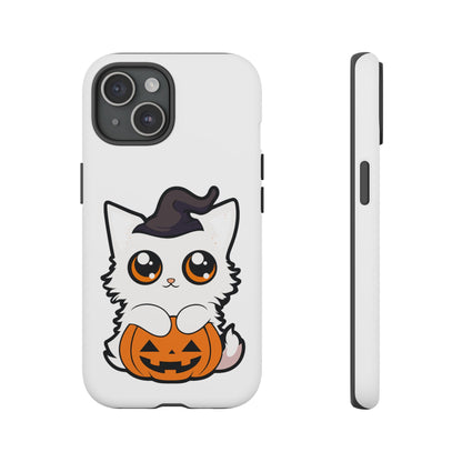 Halloween Cute Cat Pumpkin Tough Cell Phone Case