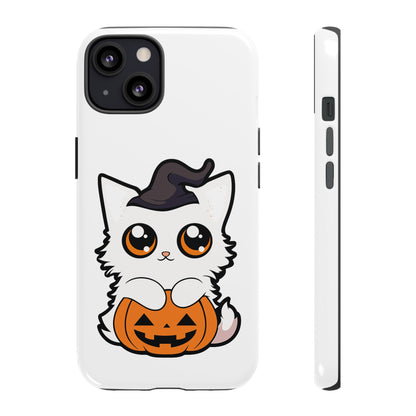 Halloween Cute Cat Pumpkin Tough Cell Phone Case