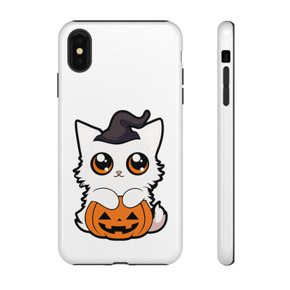 Halloween Cute Cat Pumpkin Tough Cell Phone Case