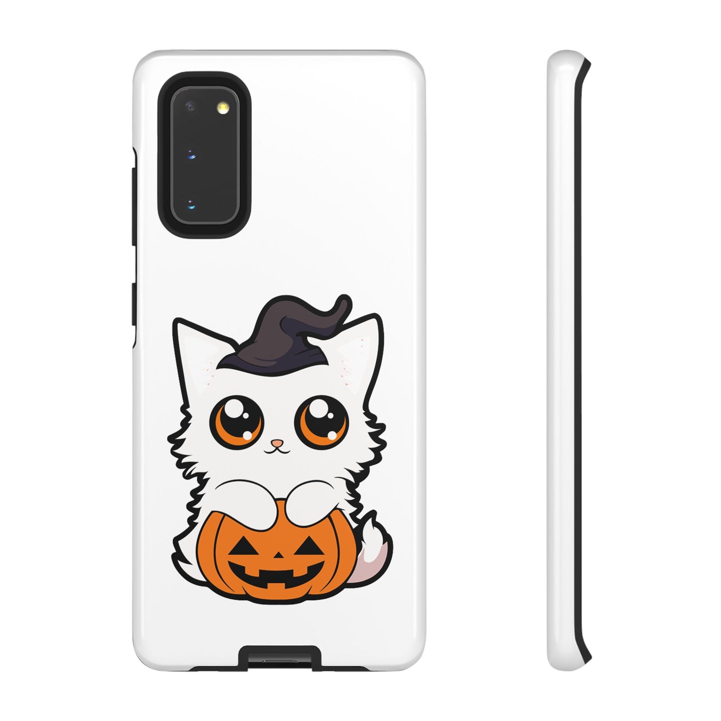 Halloween Cute Cat Pumpkin Tough Cell Phone Case