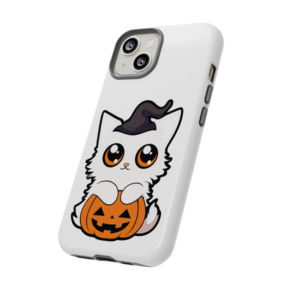 Halloween Cute Cat Pumpkin Tough Cell Phone Case