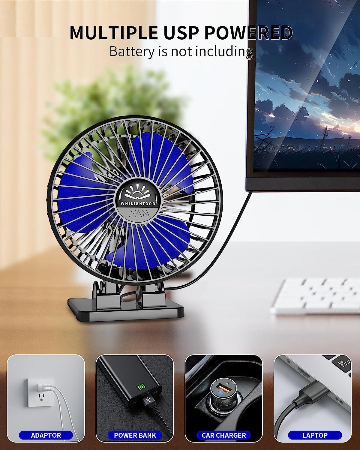 Portable USB Desk Fan