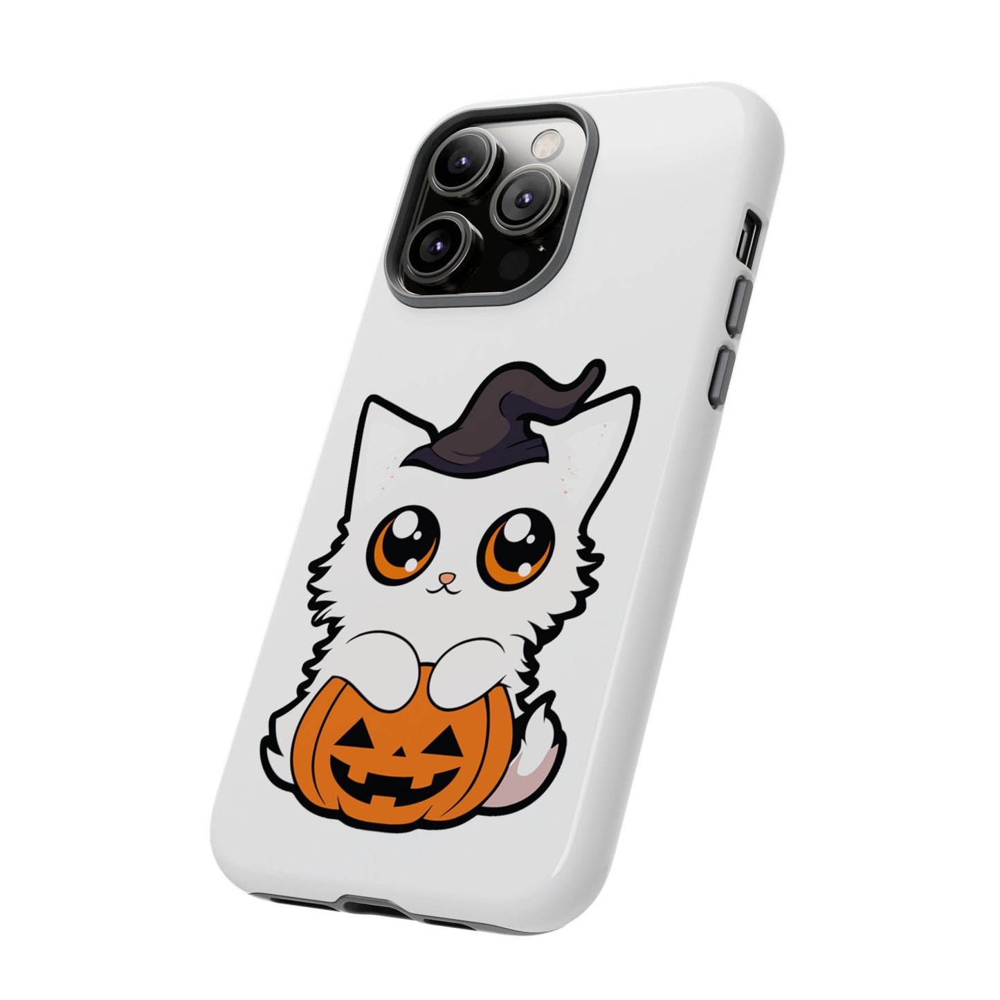 Halloween Cute Cat Pumpkin Tough Cell Phone Case