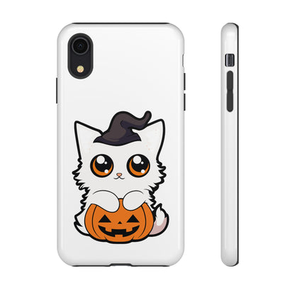 Halloween Cute Cat Pumpkin Tough Cell Phone Case