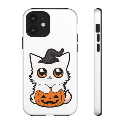 Halloween Cute Cat Pumpkin Tough Cell Phone Case