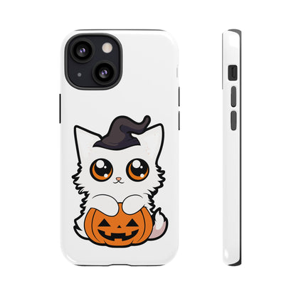 Halloween Cute Cat Pumpkin Tough Cell Phone Case