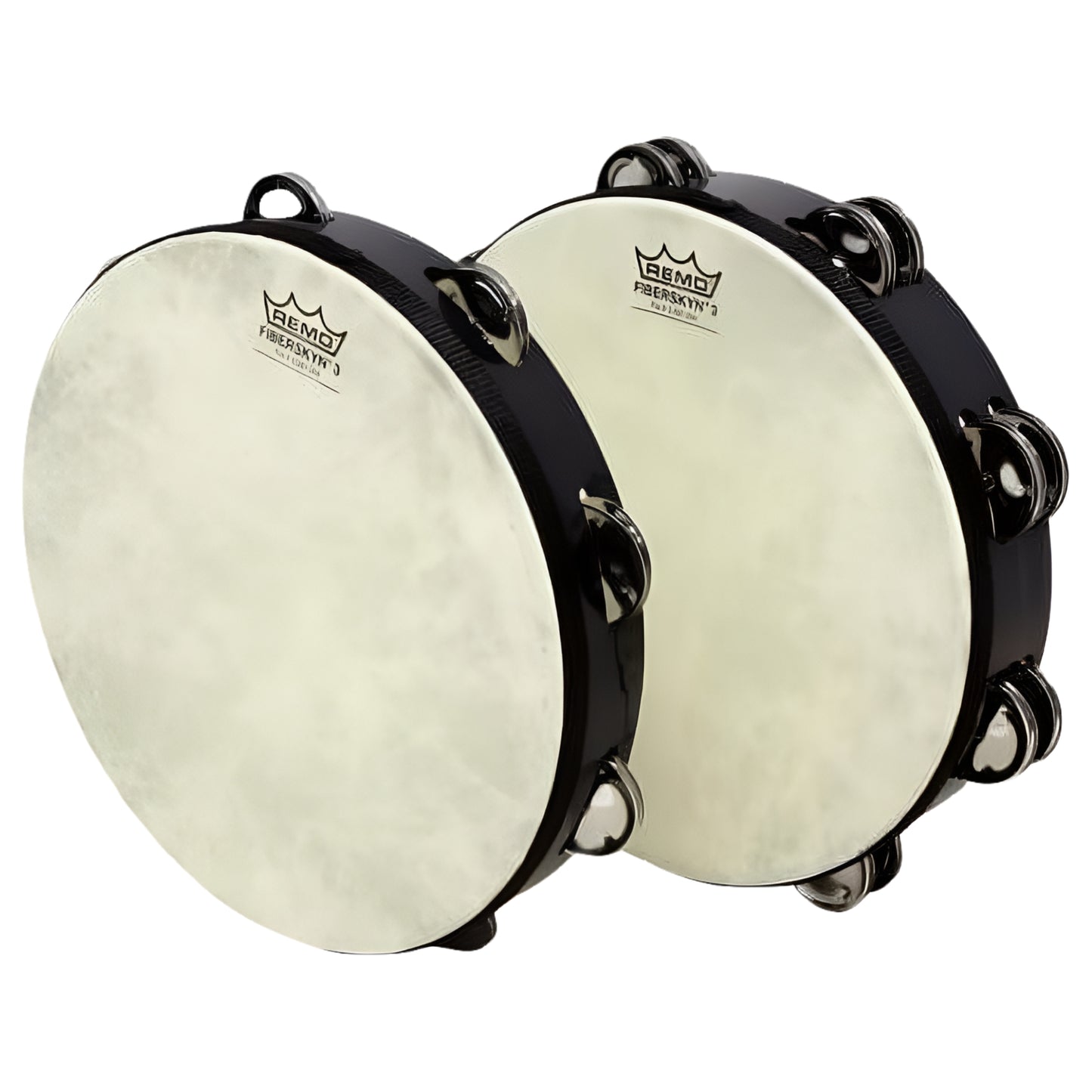 Fiberskyn Tambourine (8", Quadura Black, Double Row)