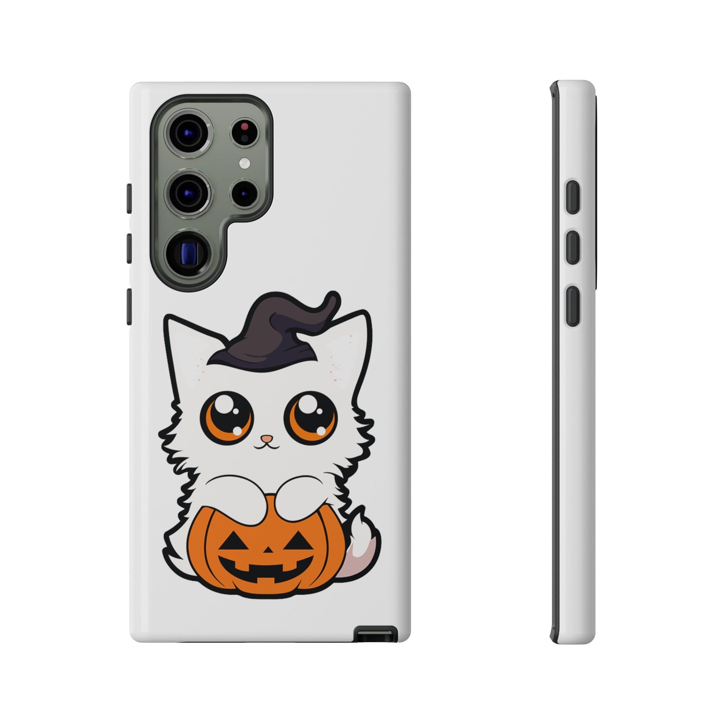 Halloween Cute Cat Pumpkin Tough Cell Phone Case