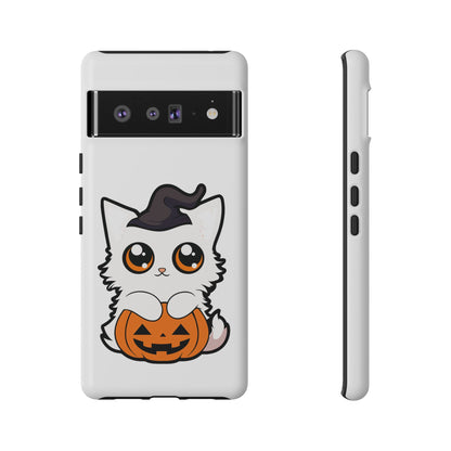 Halloween Cute Cat Pumpkin Tough Cell Phone Case