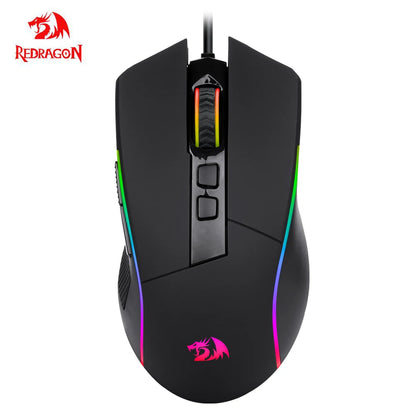 Lonewolf G105 RGB USB Wired Gaming Mouse 8000 DPI 8 Buttons Mice Programmable Ergonomic for Computer Laptop PC Gamer