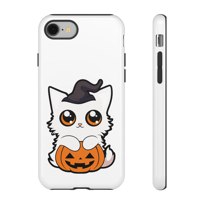 Halloween Cute Cat Pumpkin Tough Cell Phone Case