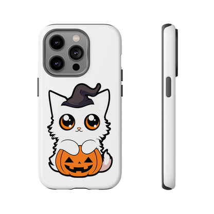 Halloween Cute Cat Pumpkin Tough Cell Phone Case