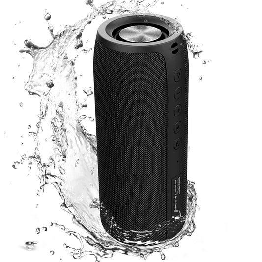 Bluetooth Speaker, IPX5 Waterproof Portable Wireless Speaker with Deep Bass & Stereo Sound, TWS Pairing, 30H Playtime, Black