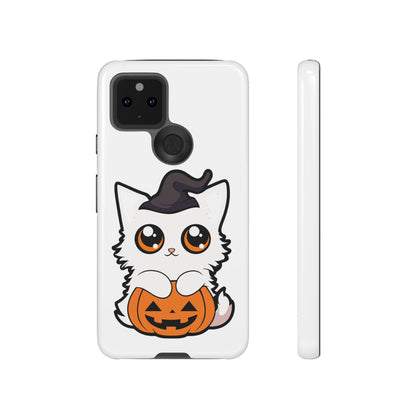 Halloween Cute Cat Pumpkin Tough Cell Phone Case