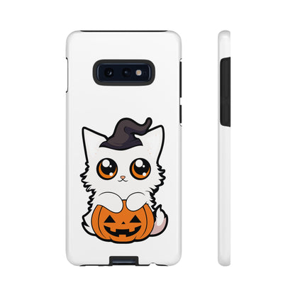 Halloween Cute Cat Pumpkin Tough Cell Phone Case