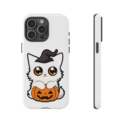 Halloween Cute Cat Pumpkin Tough Cell Phone Case