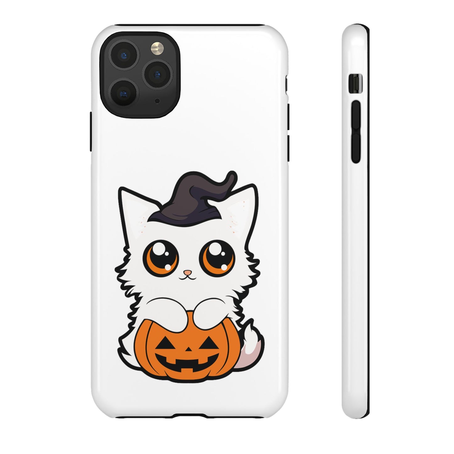 Halloween Cute Cat Pumpkin Tough Cell Phone Case