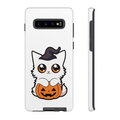 Halloween Cute Cat Pumpkin Tough Cell Phone Case