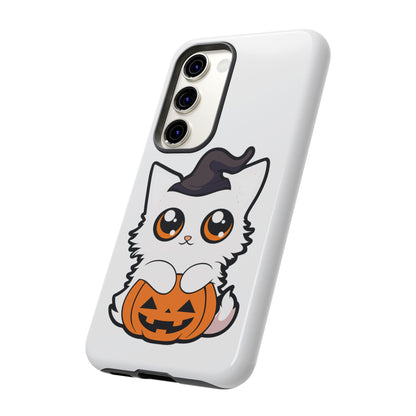 Halloween Cute Cat Pumpkin Tough Cell Phone Case