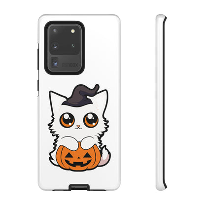 Halloween Cute Cat Pumpkin Tough Cell Phone Case