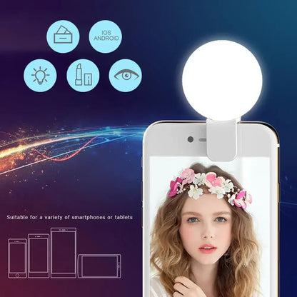 Mobile Phone LED Selfie Ring Light Portable 