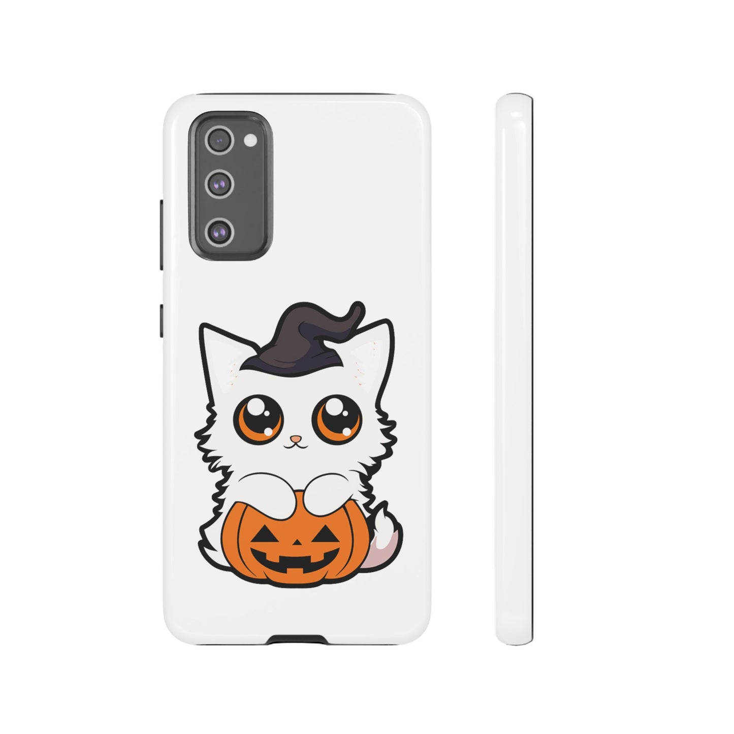 Halloween Cute Cat Pumpkin Tough Cell Phone Case