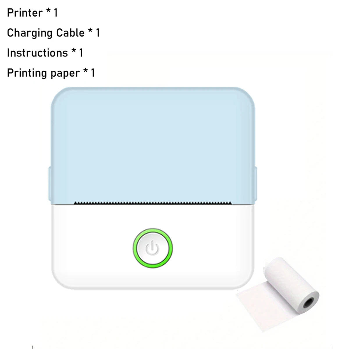 Mini Portable Thermal Printer Wireless Printer with Bluetooth Compatible with Android and Ios