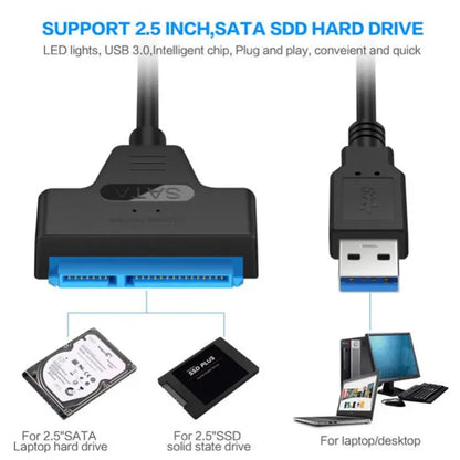 RYRA SATA To USB 3.0 / 2.0 Easy Drive Cable USB 3.0 To Sata III Hard Disk Adapter External 2.5 Inch HDD SSD Hard Drive Adapter