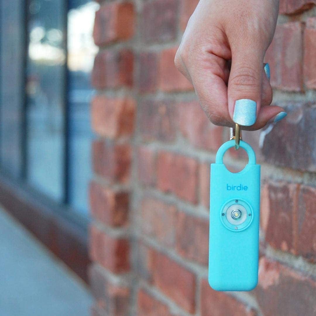 She’S Birdie–The Original Personal Safety Alarm for Women by Women–130Db Siren, Strobe Light and Key Chain in 5 Pop Colors (Aqua)