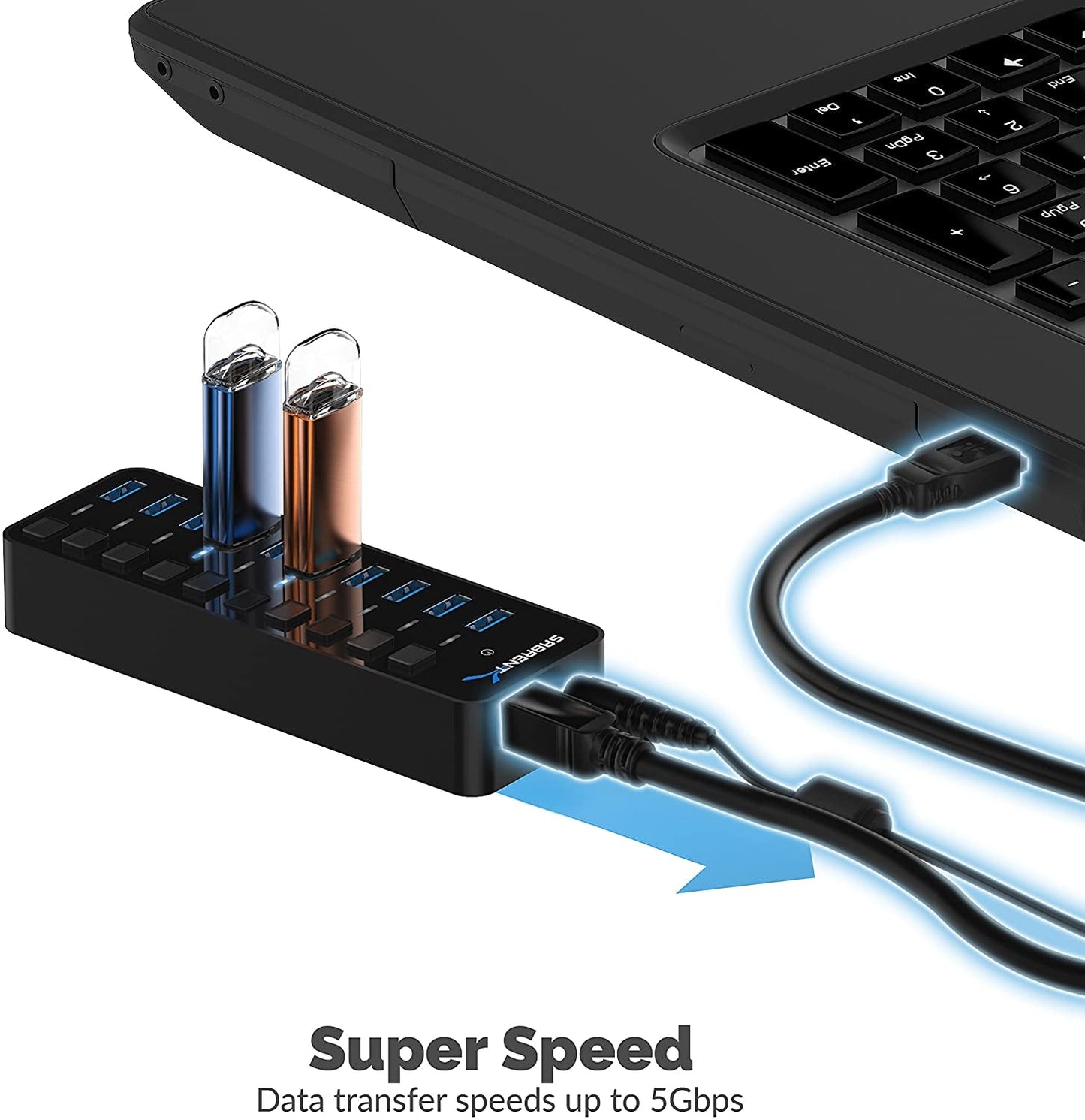 10-Port 60W USB 3.0