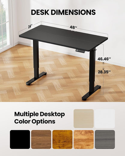 computer home office desk black sit stand